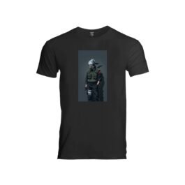 Men’s Black Half Sleeve Round Neck Tshirt Anime